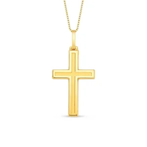 Pingente Cruz em Ouro Amarelo 18k