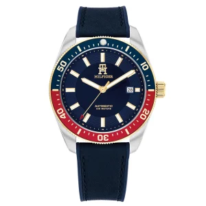Relógio Tommy Hilfiger Automático Masculino Couro Azul