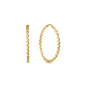 Argola Trançada em Ouro Amarelo 18k, 26mm