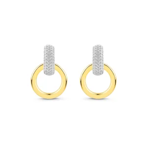 Brinco Santorini em Prata 925 e Ouro Amarelo 18k com Diamantes 0,61 ct